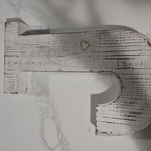 Hobby Lobby Distressed White Wooden Letter 'J' Decor